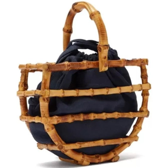 Cindely Bamboo Bucket Bag