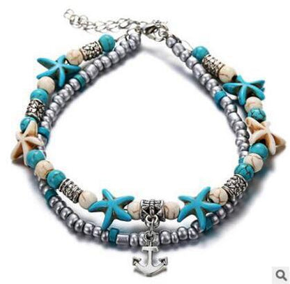 Cindely Starfish Beach Anklet