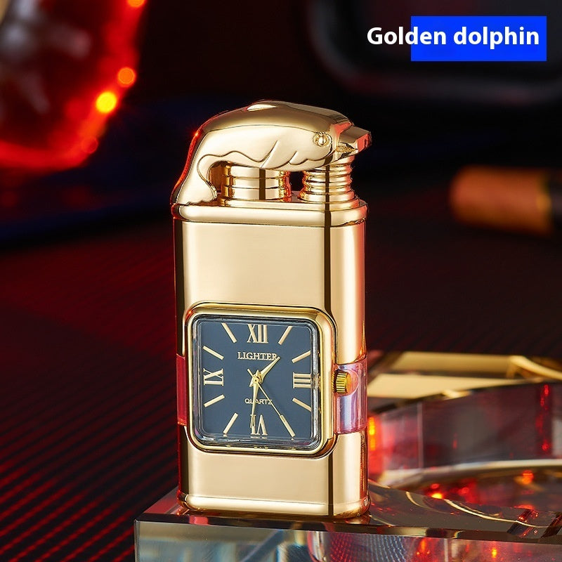 Windproof Lighter Vintage Watch Bezel Jet flame Torch