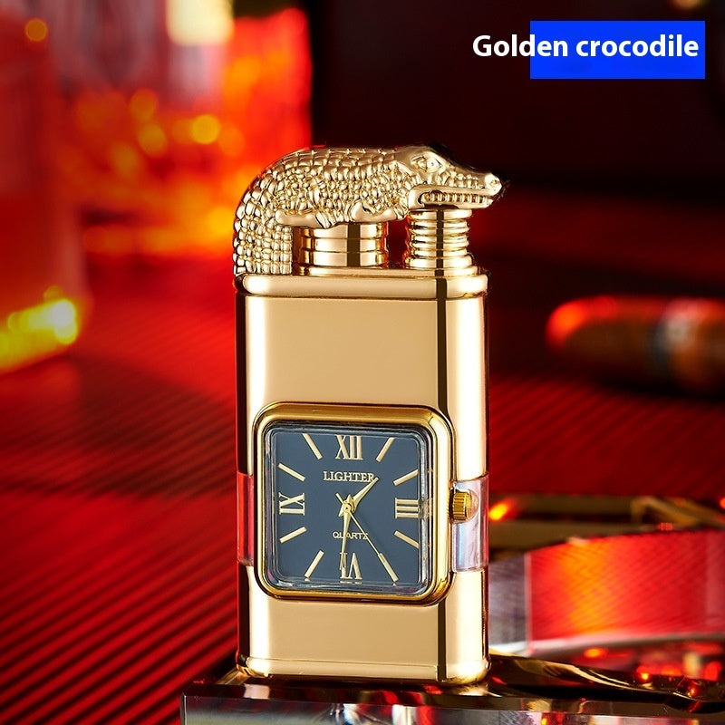 Windproof Lighter Vintage Watch Bezel Jet flame Torch