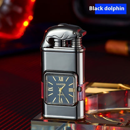 Windproof Lighter Vintage Watch Bezel Jet flame Torch