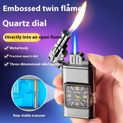 Windproof Lighter Vintage Watch Bezel Jet flame Torch