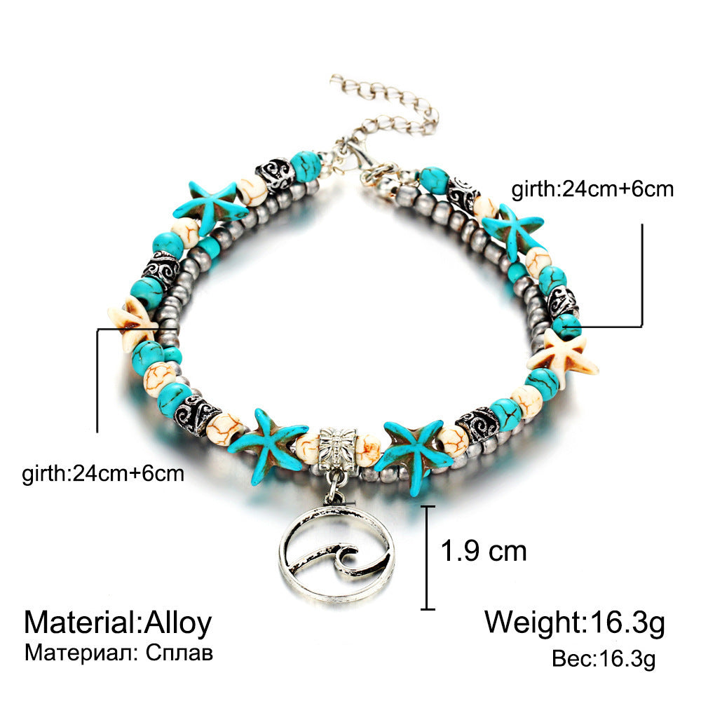 Cindely Starfish Beach Anklet