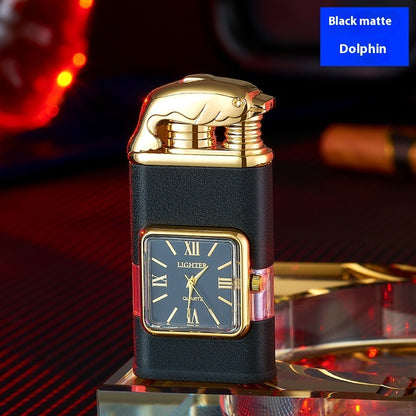 Windproof Lighter Vintage Watch Bezel Jet flame Torch