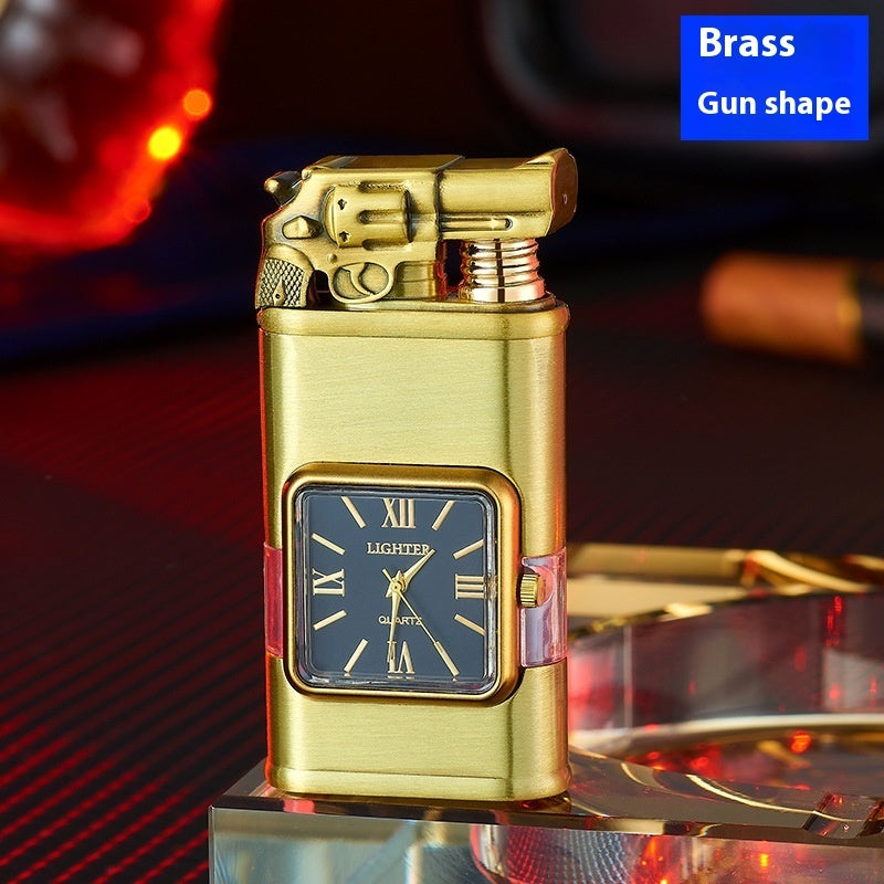 Windproof Lighter Vintage Watch Bezel Jet flame Torch